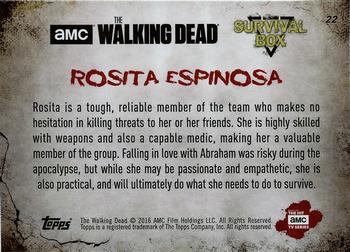 2016 Topps The Walking Dead Survival Box #22A Rosita Espinosa Back