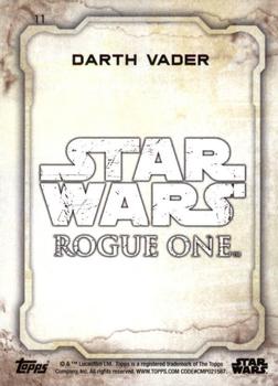 2016 Topps Star Wars Rogue One Series 1 #11 Darth Vader Back