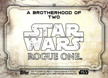 2016 Topps Star Wars Rogue One Series 1 #25 A Brotherhood of Two Back