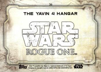 2016 Topps Star Wars Rogue One Series 1 #36 The Yavin 4 Hangar Back