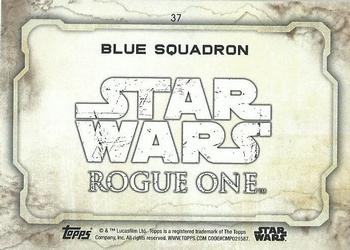2016 Topps Star Wars Rogue One Series 1 #37 Blue Squadron Back