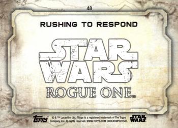 2016 Topps Star Wars Rogue One Series 1 #48 Rushing to Respond Back