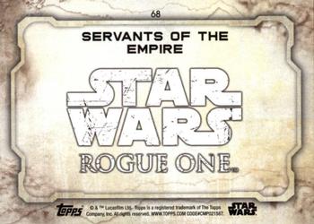 2016 Topps Star Wars Rogue One Series 1 #68 Servants of the Empire Back
