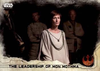 2016 Topps Star Wars Rogue One Series 1 #73 The Leadership of Mon Mothma Front
