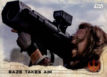2016 Topps Star Wars Rogue One Series 1 #76 Baze Takes Aim Front