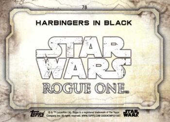 2016 Topps Star Wars Rogue One Series 1 #78 Harbingers in Black Back