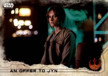 2016 Topps Star Wars Rogue One Series 1 #80 An offer to Jyn Front