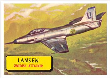 1957 Topps Planes (R707-2) - Red Back #34 Lansen Front