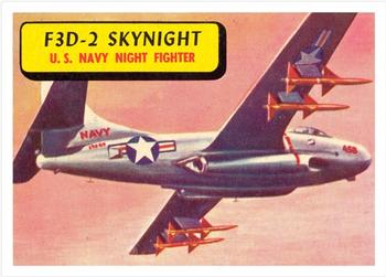 1957 Topps Planes (R707-2) - Red Back #47 F3D-2 Skynight Front
