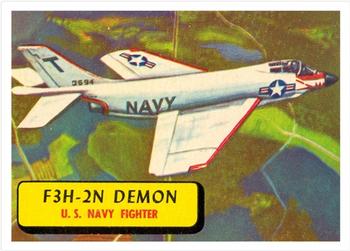 1957 Topps Planes (R707-2) - Red Back #48 F3H-2N Demon Front