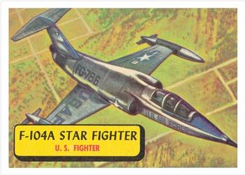 1957 Topps Planes (R707-2) - Red Back #51 F-104A 