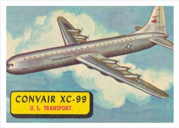 1957 Topps Planes (R707-2) - Red Back #54 Convair XC-99 Front