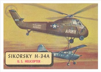 1957 Topps Planes (R707-2) - Red Back #70 Sikorsky H-34A Front