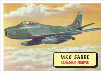 1957 Topps Planes (R707-2) - Red Back #78 MK-6 Sabre Front