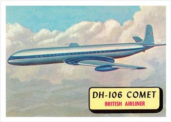 1957 Topps Planes (R707-2) - Red Back #81 DH-106 Comet Front