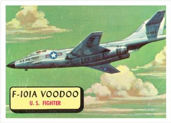 1957 Topps Planes (R707-2) - Red Back #90 F-101A Voodoo Front