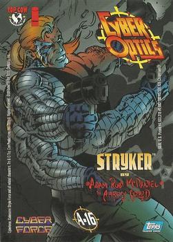 1995 Topps Cyber Force All-Chromium - Cyber Optic #A16 Stryker Back