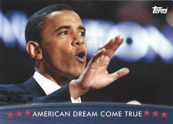 2009 Topps President Obama - Gold Foil Stamp #82 American Dream Come True Front