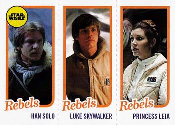 2016 Topps Throwback Thursday Set 8: Star Wars #1 #SW-1 Han Solo / Luke Skywalker / Princess Leia Front