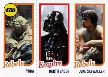 2016 Topps Throwback Thursday Set 8: Star Wars #1 #SW-3 Yoda / Darth Vader / Luke Skywalker Front
