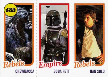 2016 Topps Throwback Thursday Set 8: Star Wars #1 #SW-4 Chewbacca / Boba Fett / Han Solo Front