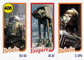2016 Topps Throwback Thursday Set 8: Star Wars #1 #SW-5 R2-D2 / AT-AT / C-3PO Front