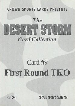 1991 Crown Sports Desert Storm #9 First Round TKO Back