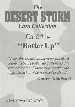 1991 Crown Sports Desert Storm #14 Batter Up Back