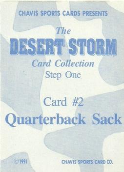 1991 Crown Sports Desert Storm - Chavis Blue Step One #2 Quarterback Sack Back