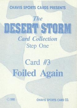 1991 Crown Sports Desert Storm - Chavis Blue Step One #3 Foiled Again Back