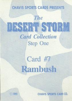 1991 Crown Sports Desert Storm - Chavis Blue Step One #7 Rambush Back