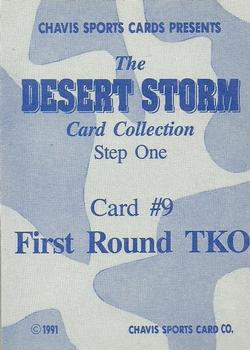 1991 Crown Sports Desert Storm - Chavis Blue Step One #9 First Round TKO Back