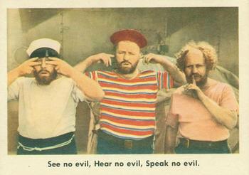 1959 Fleer The Three Stooges #17 See no evil, Hear no evil, Speak no evil. Front