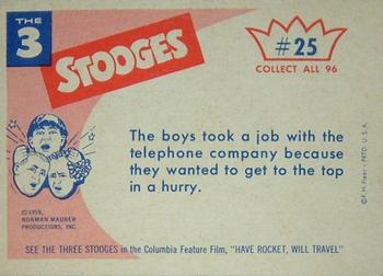 1959 Fleer The Three Stooges #25 Next time we'll take the elevator! Back