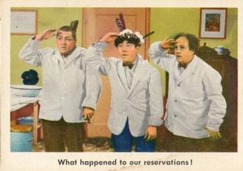 1959 Fleer The Three Stooges #28 What happened to our reservations! Front