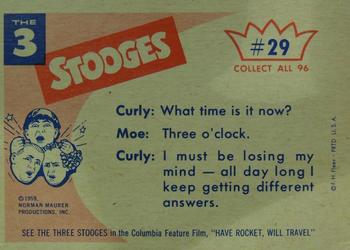 1959 Fleer The Three Stooges #29 Your nose is too big and your brain is too small. Back