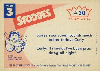 1959 Fleer The Three Stooges #30 This one's in the bag. Back