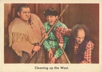 1959 Fleer The Three Stooges #32 Cleaning up the West. Front