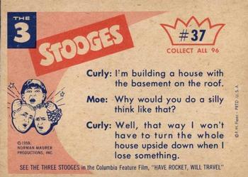 1959 Fleer The Three Stooges #37 I told you to turn off the fan! Back