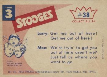 1959 Fleer The Three Stooges #38 Contact! Back