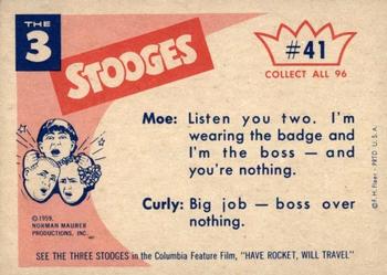 1959 Fleer The Three Stooges #41 About face! Back