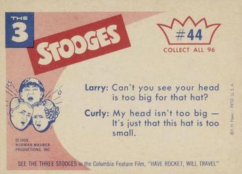 1959 Fleer The Three Stooges #44 No use. That hat won't fit! Back