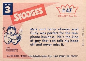 1959 Fleer The Three Stooges #47 Just thought I'd drop by! Back