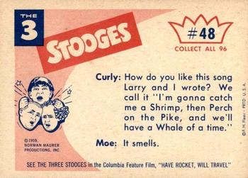 1959 Fleer The Three Stooges #48 Larry plays by ear! Back