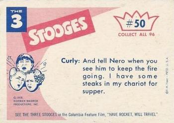 1959 Fleer The Three Stooges #50 Rome wasn't burned in a day. Back