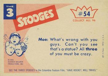 1959 Fleer The Three Stooges #54 I could have sworn I just shaved him yesterday. Back