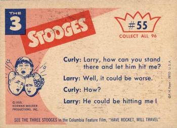1959 Fleer The Three Stooges #55 When you hear the tone, the time will be --- Back