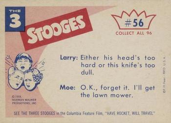 1959 Fleer The Three Stooges #56 Just a little off the top. Back
