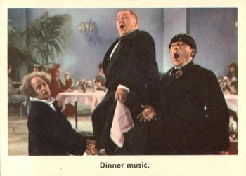 1959 Fleer The Three Stooges #65 Dinner music. Front
