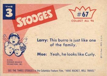 1959 Fleer The Three Stooges #67 Curly, I tell you it is not a dog! Back